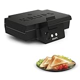 Krups Sandwichmaker FDK451 | für gegrillte Sandwichtoasts in Dreiecksform | Antihaftbeschichtete Platten (Leichte...