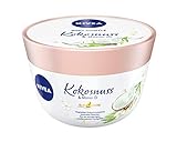 NIVEA Body Soufflé Kokosnuss & Monoi Öl (200 ml), Körperpflege für 24h Feuchtigkeit, Lotion für trockene und...