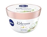 NIVEA Body Soufflé Kokosnuss & Monoi Öl (200 ml), Körperpflege für 24h Feuchtigkeit, Lotion für trockene und...