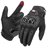 KEMIMOTO Motorrad Handschuhe Herr, Motorradhandschuhe mit Touchscreen, Knöchelprotektor, Sommer Handschuhe für...