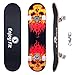 EnjoyFit Skateboard Komplettboard 80 x 20 cm mit ABEC-7 Kugellager 9-lagigem Ahornholz für Kinder Jungendliche und...
