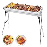 AGM Holzkohlegrill Camping Grill Holzkohle,Klappgrill Tragbarer Grill,Für Camping Garten Picknick Party, 73x 33x...