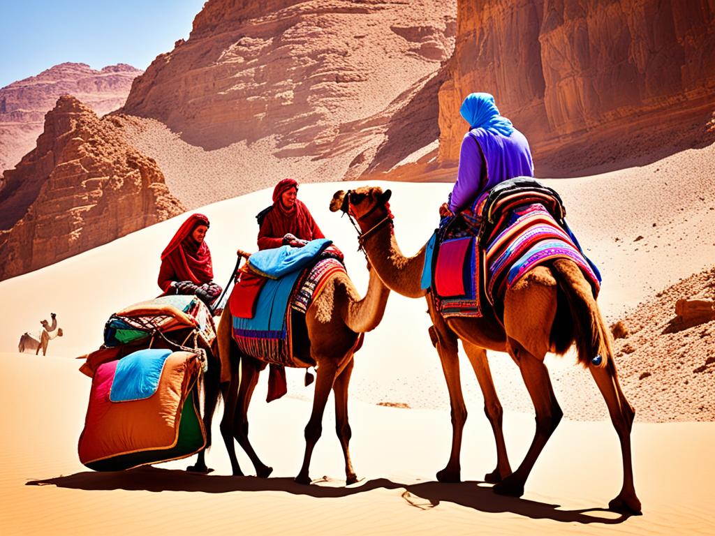 Nomadisches Leben mit Kamelen